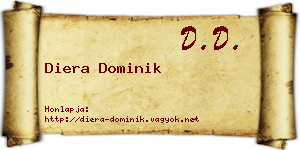 Diera Dominik névjegykártya